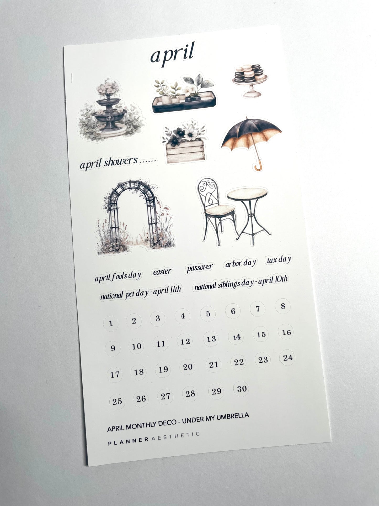 APRIL MONTHLY DECO