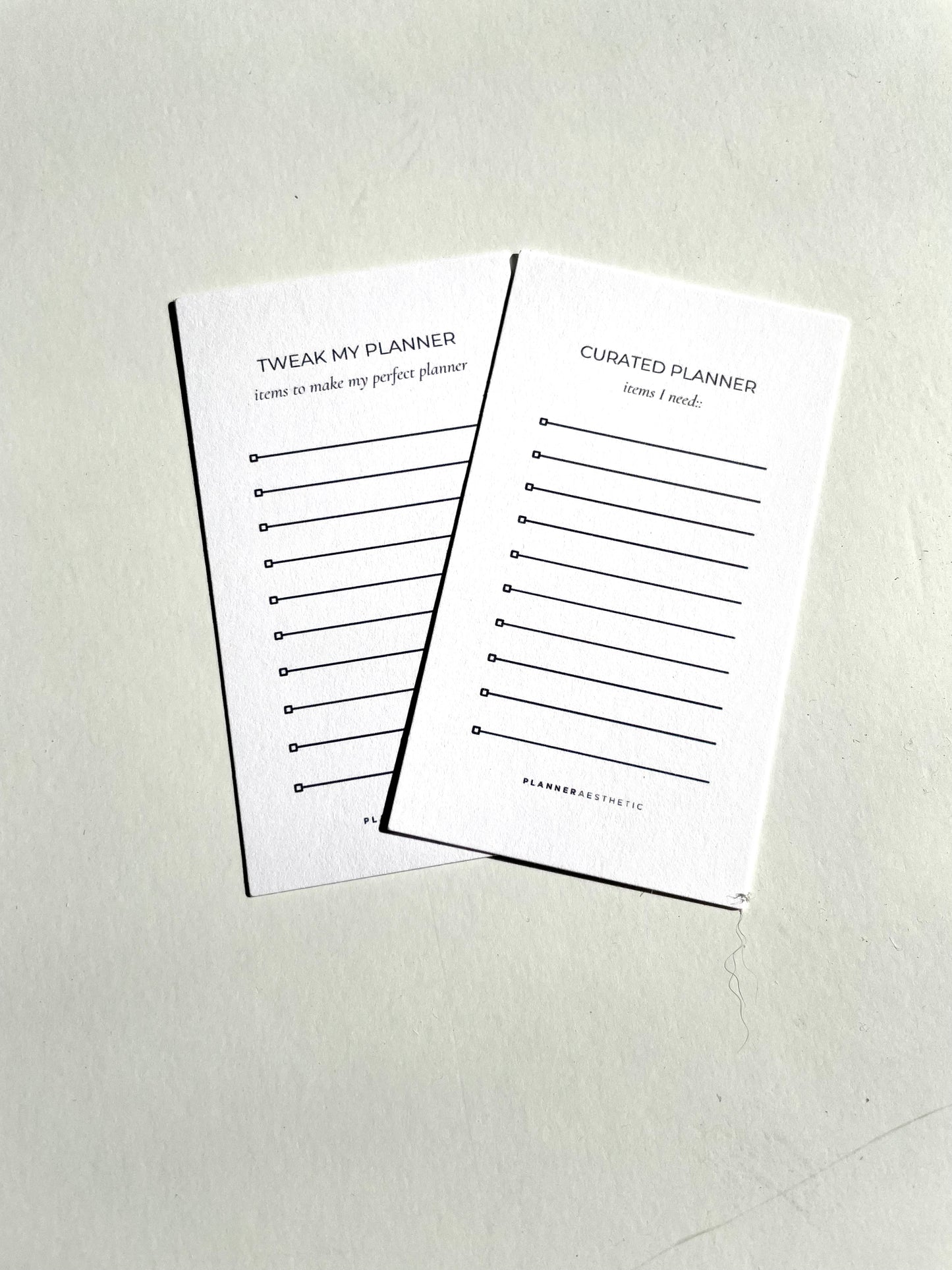 CURATED PLANNER CARDS
