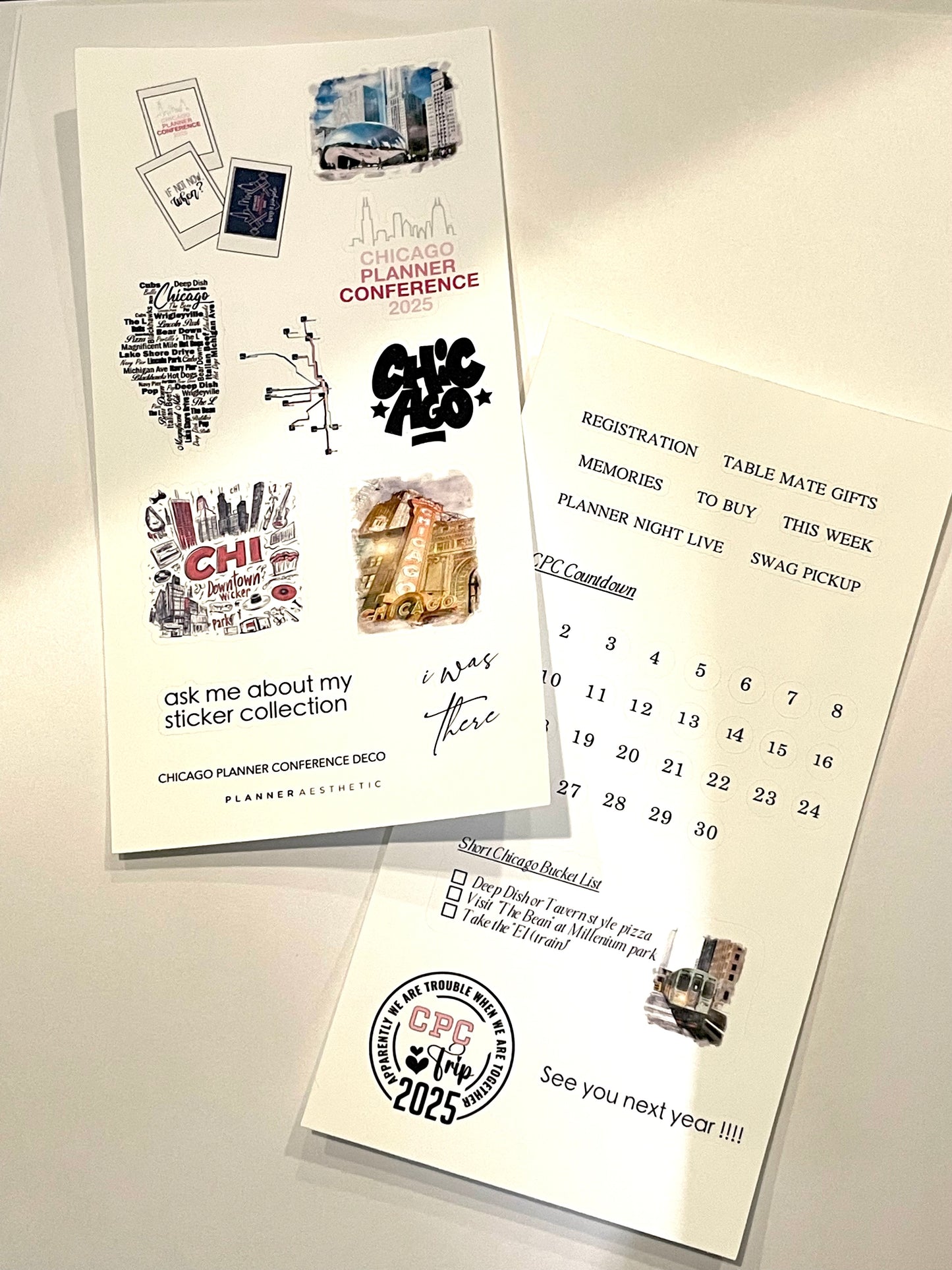 CHICAGO PLANNER CONFERENCE STICKER KIT