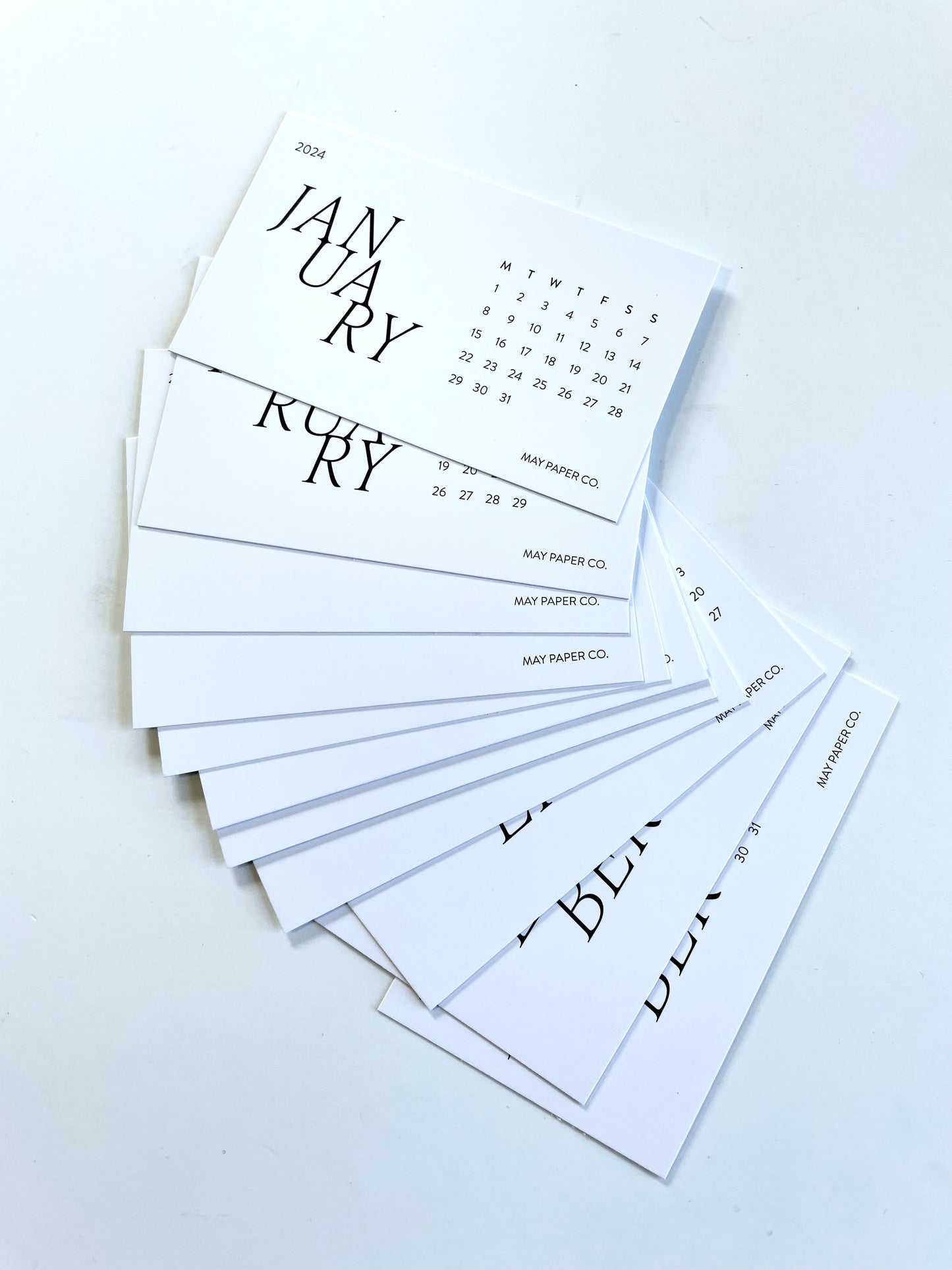 2024 MONTHLY PLANNER CARDS (SET OF 12)