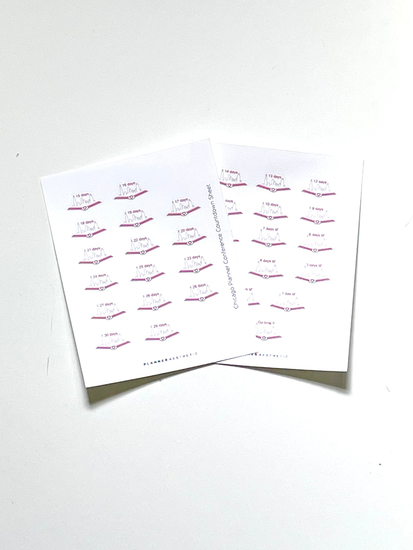 CHICAGO PLANNER CONFERENCE COUNTDOWN STICKERS