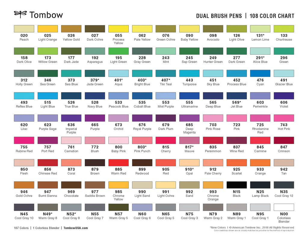 TOMBOW DUAL TIP MARKERS