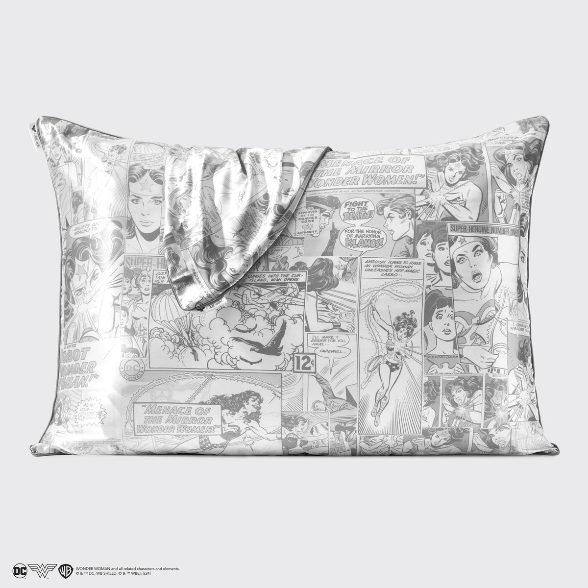 Wonder Woman x kitsch Satin Pillowcase- Comic Print
