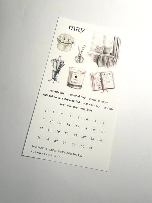 MAY MONTHLY DECO - HERE COMES THE SUN