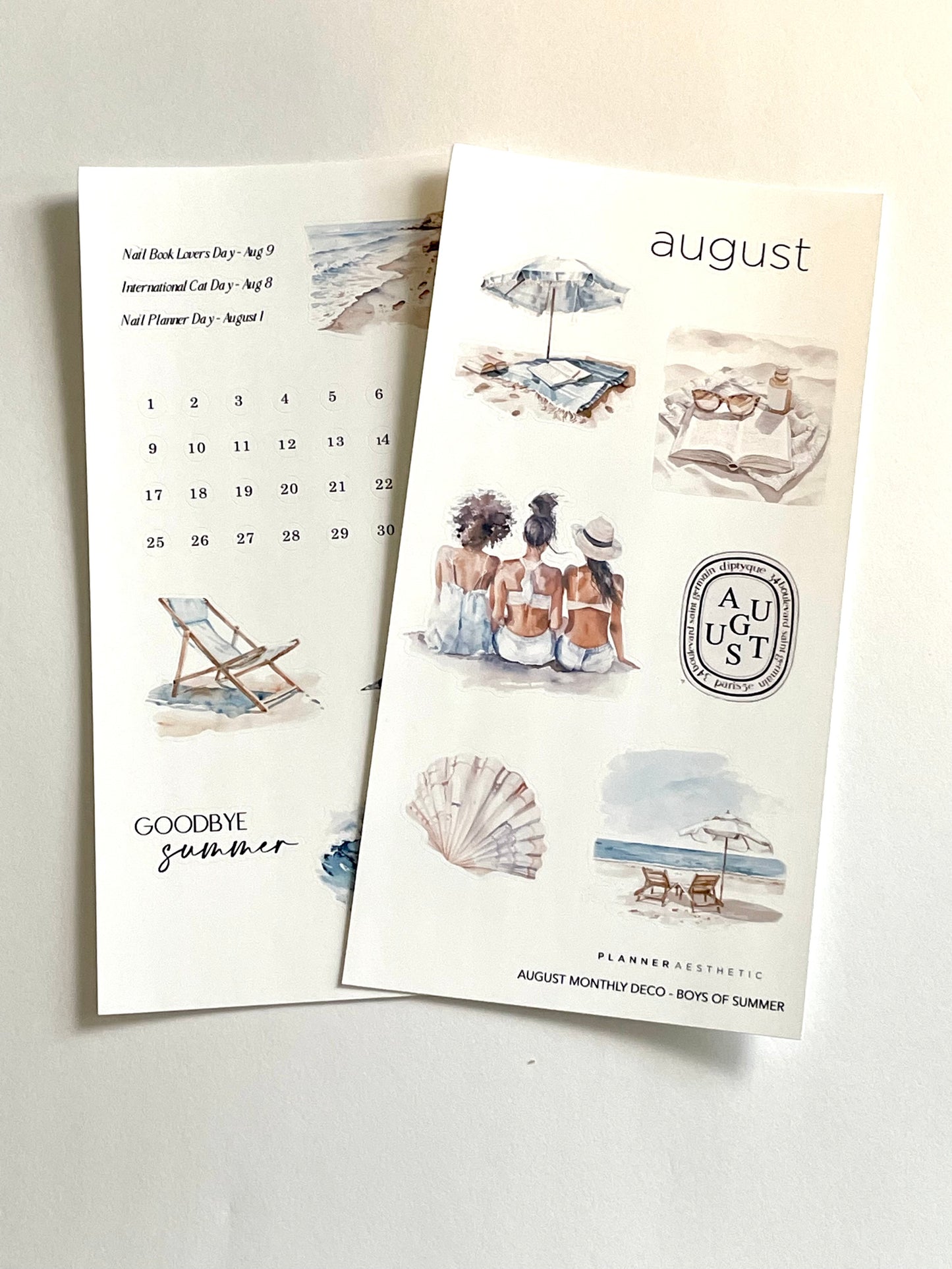 AUGUST MONTHLY DECO - BOYS OF SUMMER