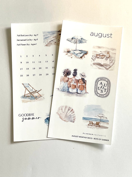 AUGUST MONTHLY DECO - BOYS OF SUMMER