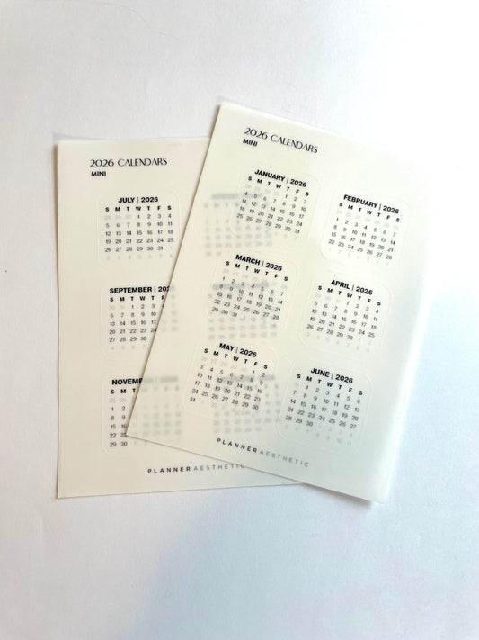 MINI CALENDARS