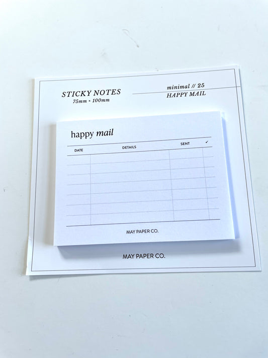 HAPPY MAIL STICKY NOTES