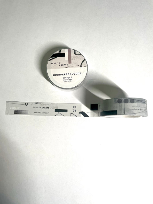 HIGH PAPER CLOUDS COLLAGE WASHI