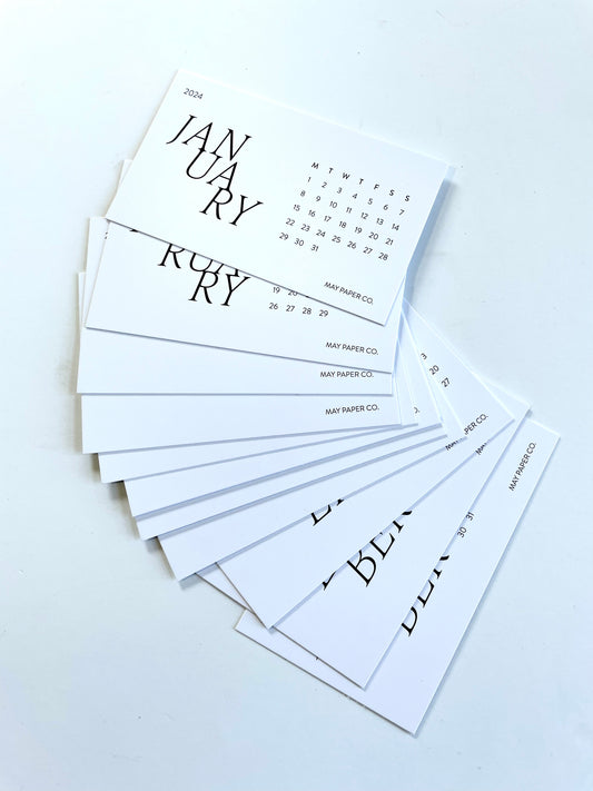 2024 MONTHLY PLANNER CARDS (SET OF 12)