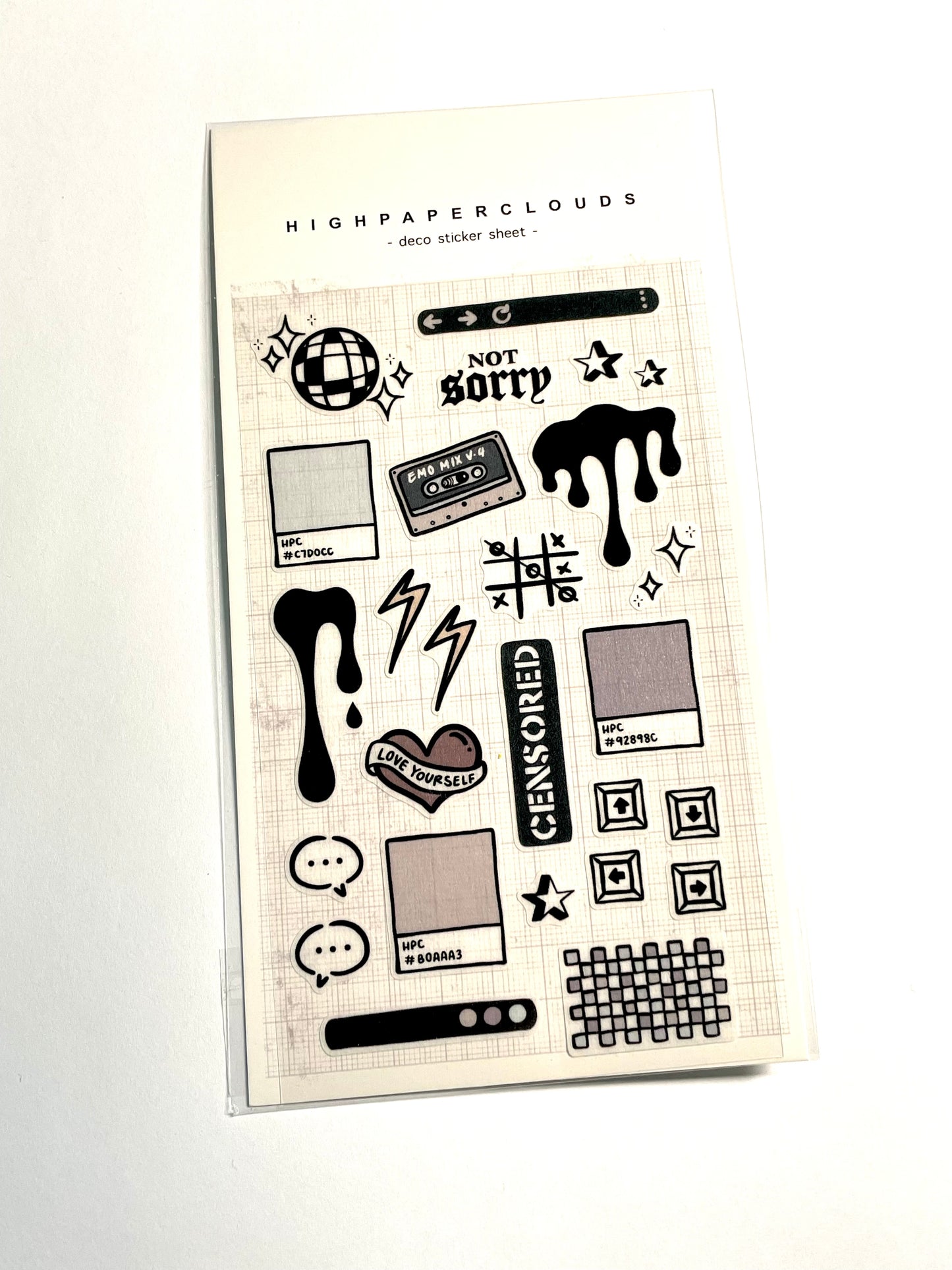 HIGH PAPER CLOUDS DECO STICKERS