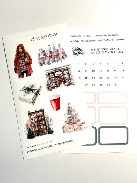 DECEMBER MONTHYLY DECO - A LONG DECEMBER