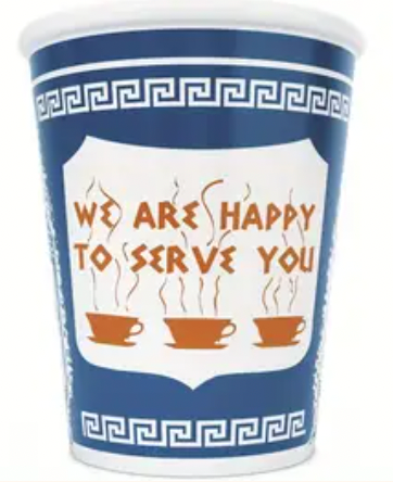 CERAMIC GREEK NY COFFEE CUP