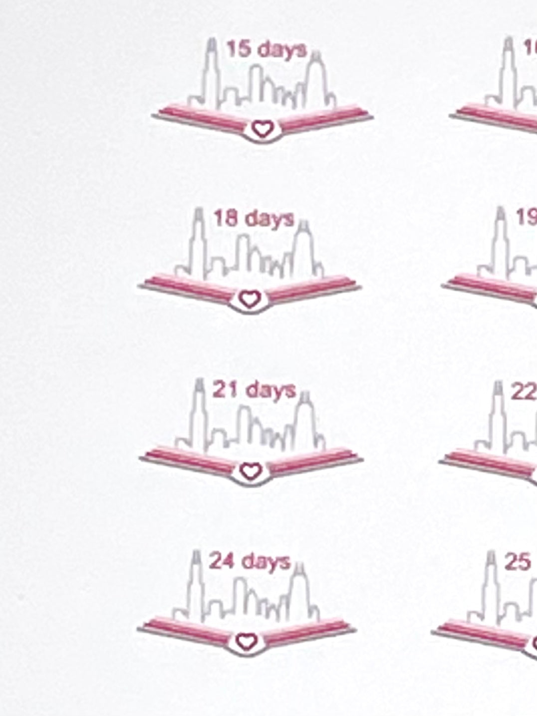 CHICAGO PLANNER CONFERENCE COUNTDOWN STICKERS