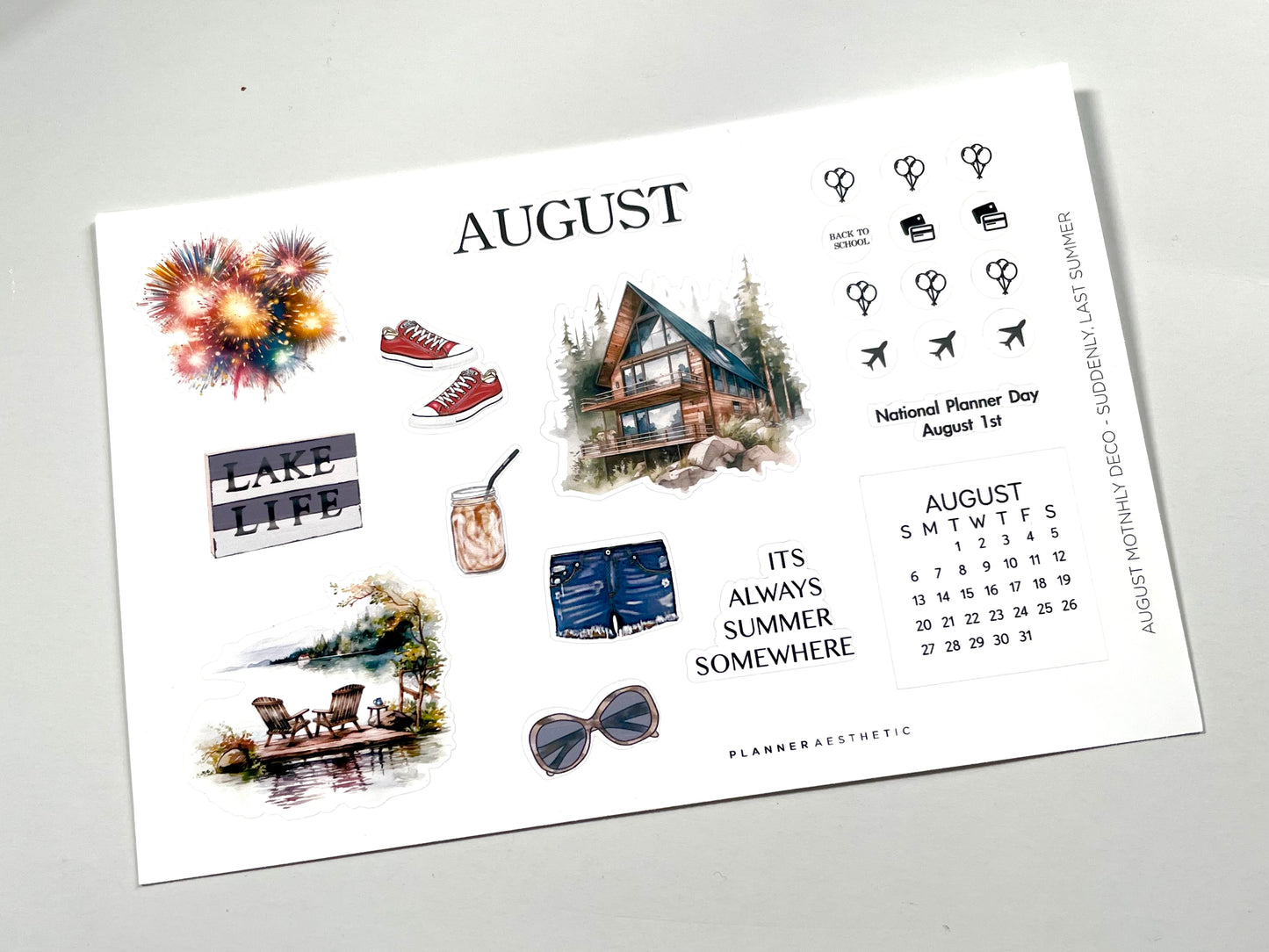 AUGUST MONTHLY DECO - SUDDENLY, LAST SUMMER